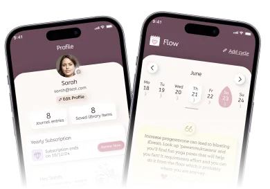 Breakup Bible app, Profile and Flow screens